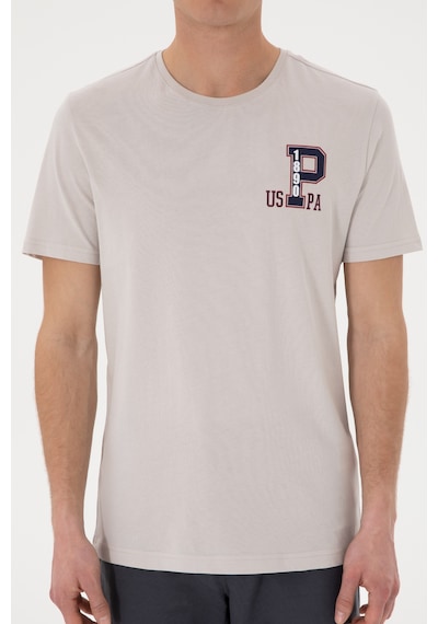 U.S. Polo Assn. Erkek Regular Fit Bisiklet Yaka Açık Gri Tişört 50306897-VR001
