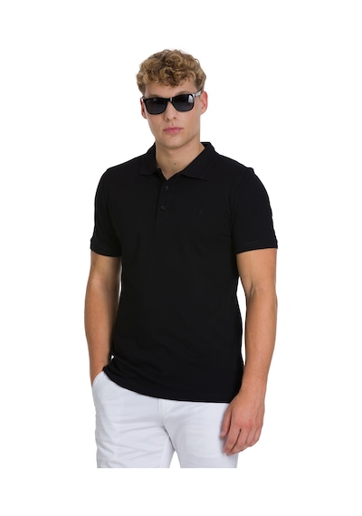 Hatemoğlu Siyah Regular Fit 100% Pamuk Polo Yaka Tişört