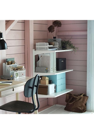 Ikea Drönjöns Metal Masaüstü Dosyalık Organizer, 2'li Set, Beyaz Genel