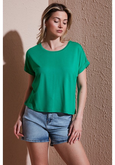 Fashion Friends Bayan Bluz 25y0519k1 Yeşil Yeşil