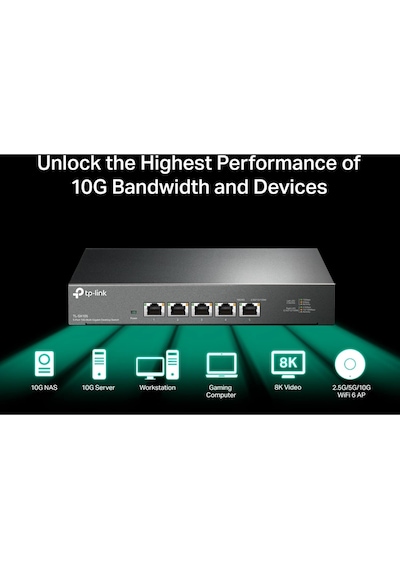 TP-Link Tl Sx105 8 Port 10G Multı Gıgabıt Masaüstü Swıtch
