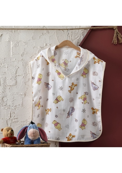 Disney Winnie Baby Pamuk Lisanslı Müslin Panço-Çok Renkli