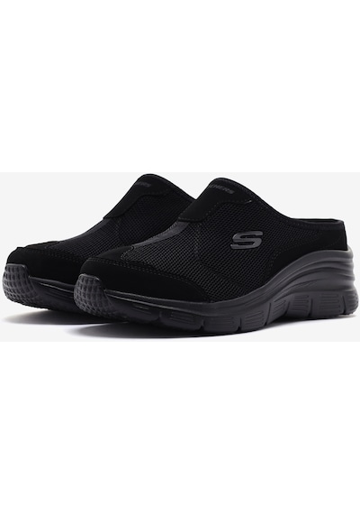 Skechers Fashion Fit Kadın Siyah Arkası Açık Spor Ayakkabı 12714tk Bbk Siyah