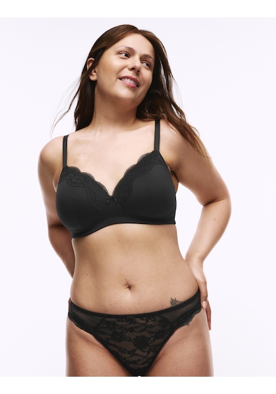 Marks & Spencer Dantel Detaylı Sütyen T33001837 Siyah