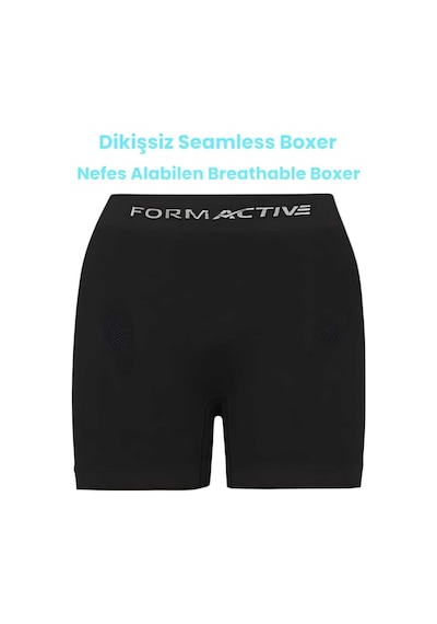 Uniquetrenders Erkek Dikişsiz/seamless Nefes Alabilen Boxer 6 Adet Siyah - Bordo