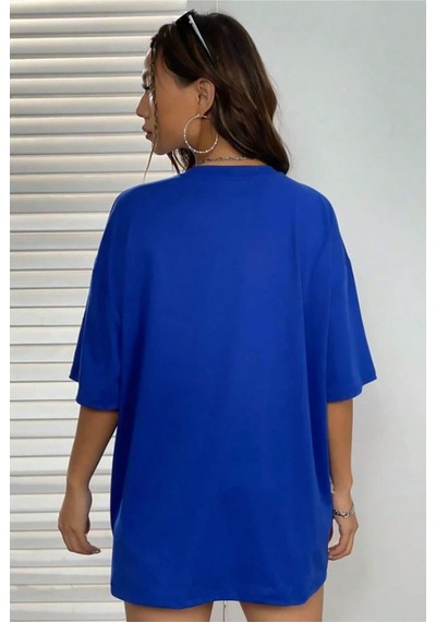 Medinenur Unisex Baskılı T-shirt Mavi