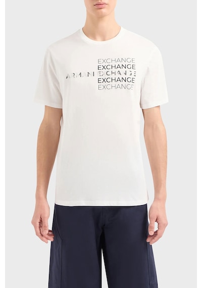 Armani Exchange Armani Baskılı Erkek T-shirt Beyaz