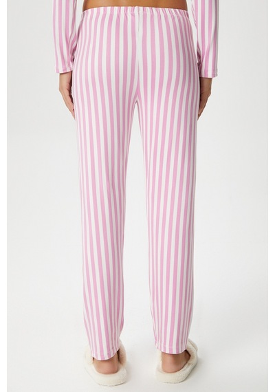 Ritnice Kadın Secret Extra Soft Pembe Beyaz Çizgili Pijama Takım Pembebeyaz Beyaz - Pembe Ritnice Kadın Secret Extra Soft Pembe Beyaz Çizgili Pijama Takım Pembebeyaz Beyaz - Pembe