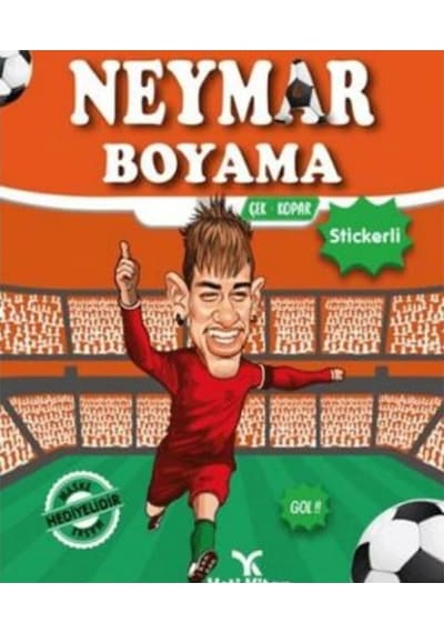 Efsane Futbolcular Boyama Kitabı Stickerlı-maskeli - Messi Ronaldo Neymar Mbappe + Telefon Standı