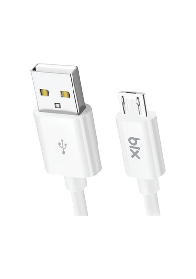 Bix BX100MW 3A Usb-a To Mıcro Usb Chargıng Kablo Beyaz