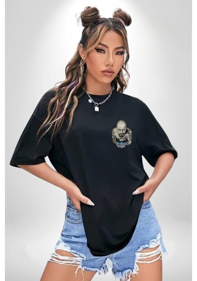 Breaking Bad Siyah Oversize Unisex Ön Ve Sırt Baskılı Tişört Siyah