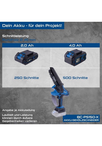 Bc-ps150-x Akülü Dal Budama Makinesi