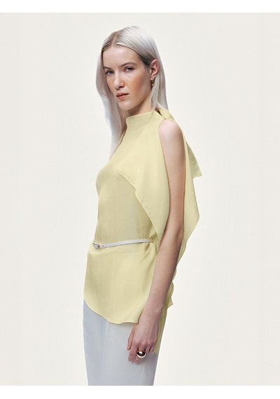 Nocturne Kemar Detaylı Asimetrik Bluz N26yn6228 Sarı