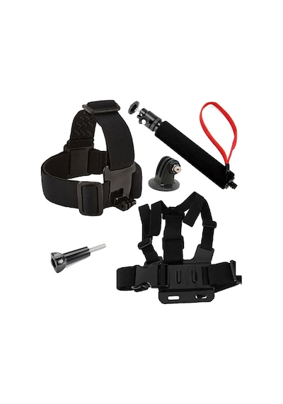 Gopro Hero 7 Aksiyon Kamera Uyumlu Göğüs Kemeri 5li Aksesuar Seti Çok Renkli
