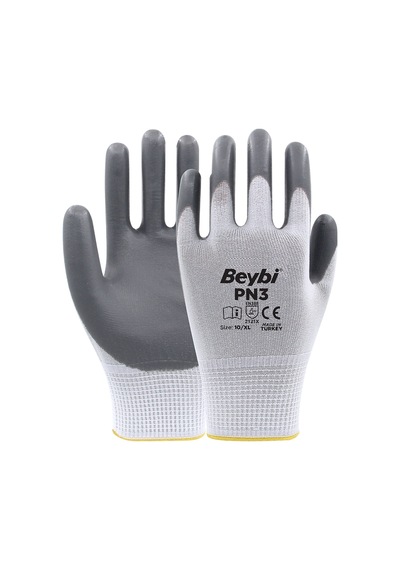 Pn3 Polyester Örme Nitril Eldiven Çok Renkli
