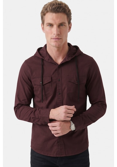 Deep Sea Deepsea Mürdüm Kapüşonlu Likralı Kot Gömlek Slim Fit Çıt Çıt Kapamalı Erkek Gömlek 2300396 Deep Sea Deepsea Mürdüm Kapüşonlu Likralı Kot Gömlek Slim Fit Çıt Çıt Kapamalı Erkek Gömlek 2300396