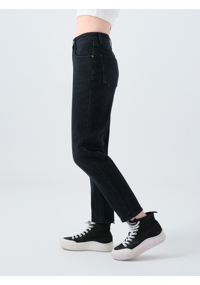 Mom Slim Fit Kadın Pantolon Lacivert