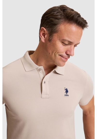 U.s. Polo Assn. Erkek Taş Tişört Basic 50322303-vr049 Taş Rengi
