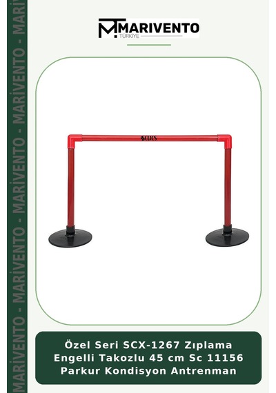 Özel Seri Scx-1267 Zıplama Engelli Takozlu 45 Cm Sc 11156 Parkur Kondisyon Antrenman Çok Renkli