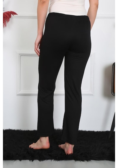Akbeniz Kadın Pamuk Penye Tek Alt Pijama Siyah 27514-siyah Siyah