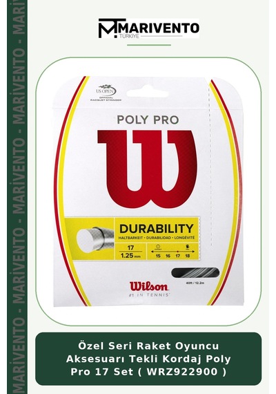Özel Seri Raket Oyuncu Aksesuarı Tekli Kordaj Poly Pro 17 Set Wrz922900