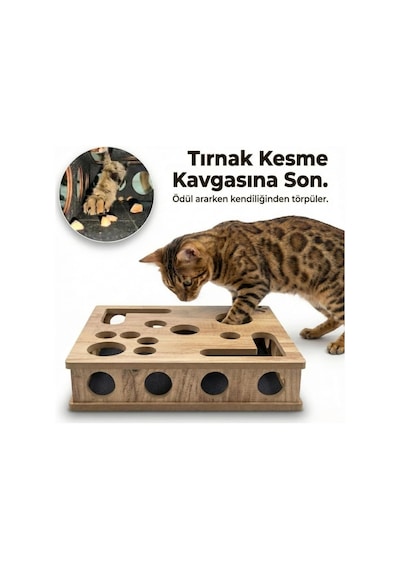Ayrex Pet Kedikür Kedi Tırmalama Ve Oyun Kutusu Tırnak Törpüleyici İnteraktif Kedi Oyuncağı