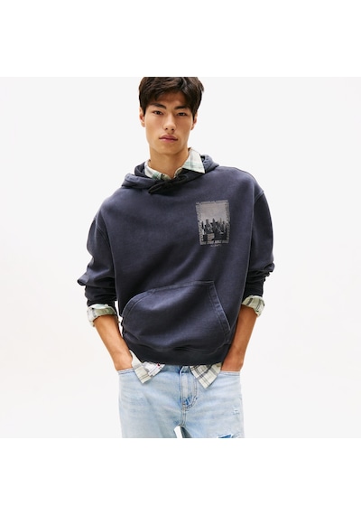 Tommy Hilfiger 90s Back Photo Print Erkek Lacivert Sweatshirt Dm0dm22090 Lacivert