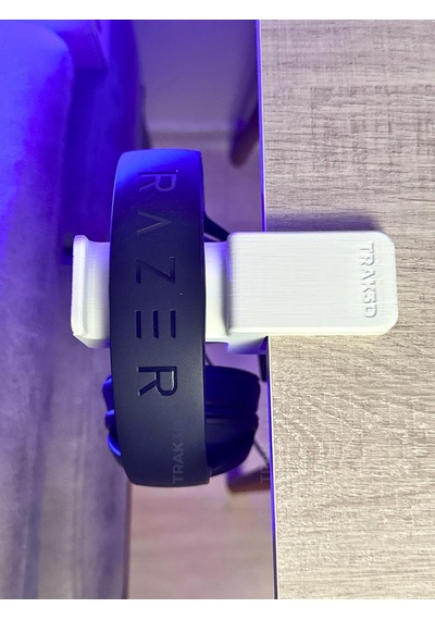Trak3d Premium Beyaz Masa Kenarı Kulaklık Standı Polardock Edition Kaydırmaz Keçeli, Ergonomik Ve Güçlendirilmiş