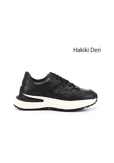 Gönderi(R) Gönderi R Erkek Siyah Bağcıklı Hakiki Deri Comfort Sneaker Ddma80338314