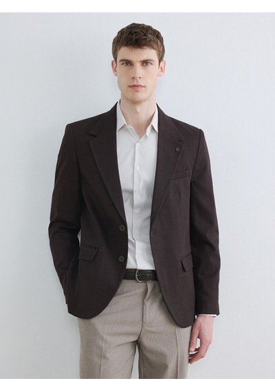 Lcw Busıness Kahverengi Slim Fit Erkek Blazer Ceket