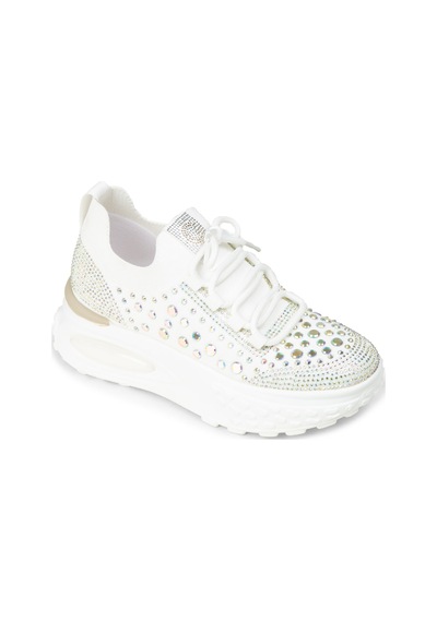 Deery Kadın Beyaz Taş Detaylı Sneaker Ayakkabı - 26311zbyzp01 Beyaz