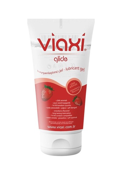 Viaxi Glide Çilek Aromalı Su Bazlı Kayganlaştırıcı Jel 100 ML