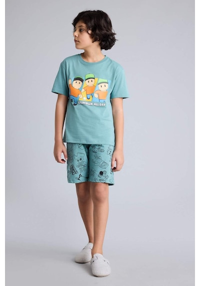 Defacto %100 Pamuklu Stumble Guys 2'li Pijama Takımı Erkek Çocuk G9087A826SM Defacto %100 Pamuklu Stumble Guys 2'li Pijama Takımı Erkek Çocuk G9087A826SM