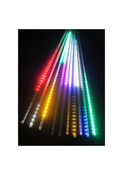 Meteor Yağmur Led Takımı-dekoratif Işık Akar Led Dış Mekan-10lu RGB