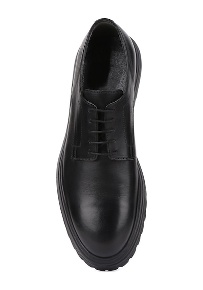Shoetyle - Siyah Deri Bağcıklı Erkek Klasik Ayakkabı 250-2013-778-siyah Siyah