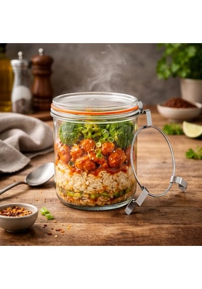 Klipsli 2'li Cam Kavanoz Seti 1 Adet 580 Ml - 1 Adet 425 Ml Genel