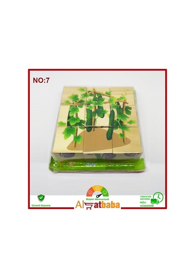 Ahşap 9 Parça Yapboz Küp Puzzle No 1