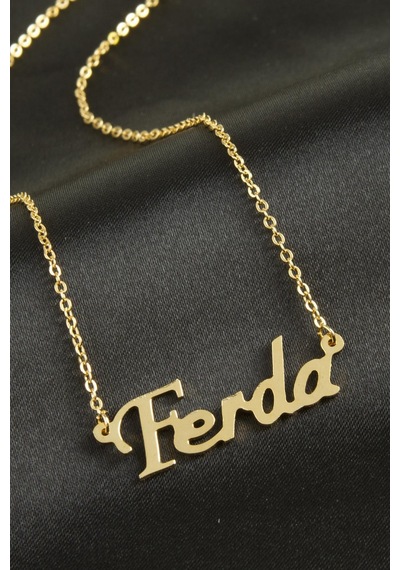 Ilkeshop Ferda İsimli Kolye -sarı altın