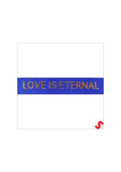 Grogren Kurdele Eternal Altın Baskılı, 2,5cm X 23mt - Koyu Mavi 0 - 99