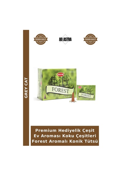 Premium Hediyelik Çeşit Ev Aroması Koku Çeşitleri Forest Aromalı Konik Tütsü