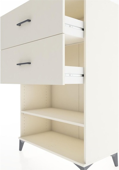 Hyperion Dolap Tek Raflı 2 Çekmeceli 88x44x134 Aytaşı-aytaşı Aytaşı
