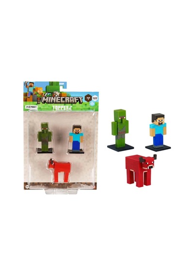 Minecraft 3d Toppeez 3 Pack Blister Set 4