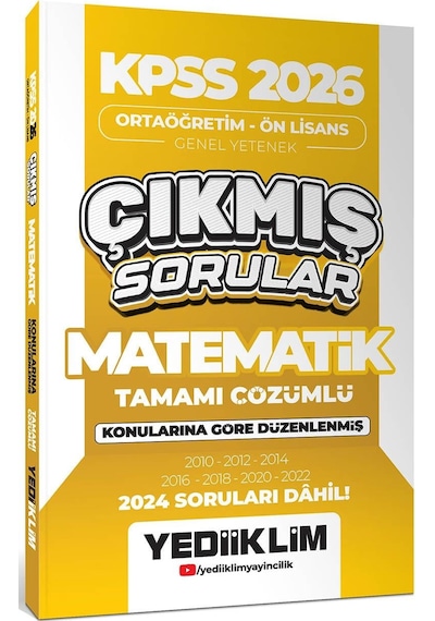 Yediiklim Kpss 2026 Ortaöğretim Önlisans Matematik Konularına Göre Çıkmış Sorular 2024 2024 Soruları Dahil