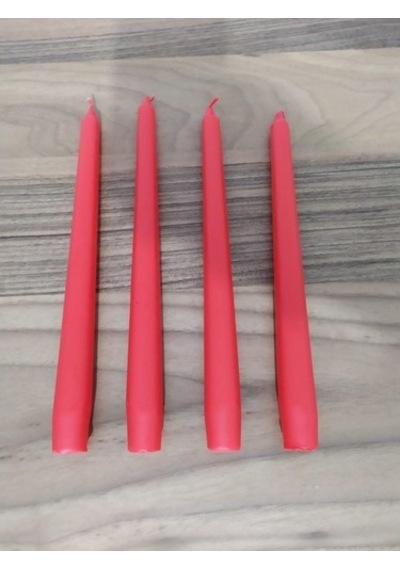 Şamdan Mum Kırmızı 4'Lü Paket Bozkurt Mum
