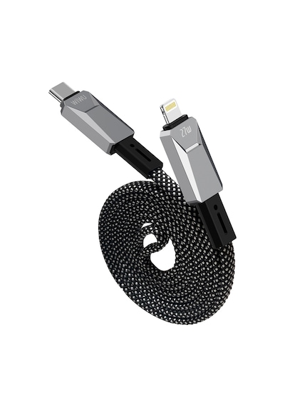 Wiwu Wi-c077 Cyberlink Serisi Type-c To Lightning Hızlı Şarj Özellikli Şarj Kablosu 27w 1m Gümüş Gümüş