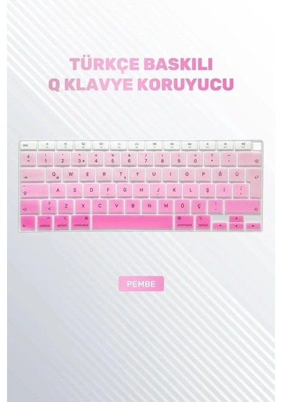 Apple Uyumlu MacBook Air 2020 13 Inc M1 A2337 / A2179 Türkçe Q Klavye Slim Türkçe Klavye Koruyucu Kılıf Çok Renkli