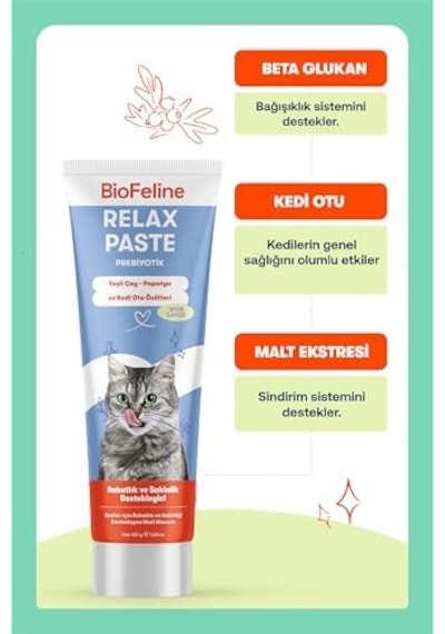 Biofeline Rahatlatıcı Macun 100g Ve Kediler İçin Günlük Strese Karşı Rahatlık Sağlayan Sakinleştirici Macun 3 Paketi