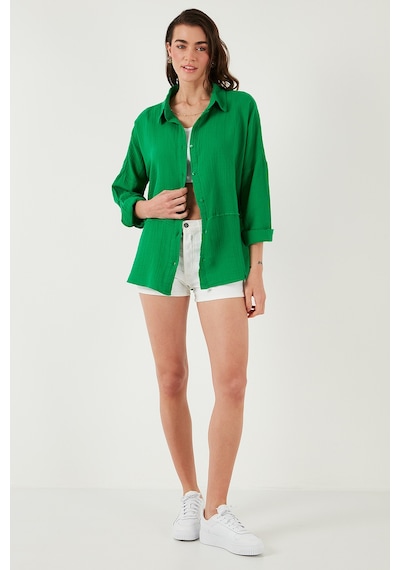 Lela Pamuklu Regular Fit Müslin Bayan Gömlek Cf25S166905 Benetton