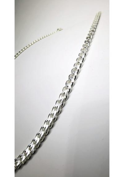Omar Silver Erkek Gurmet 6,4 Mm Gümüş Kolye Zincir