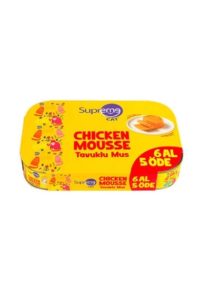 Cat Mousse Tavuklu Yetişkin Kedi Konservesi 85 Gr 6 Al 5 Öde